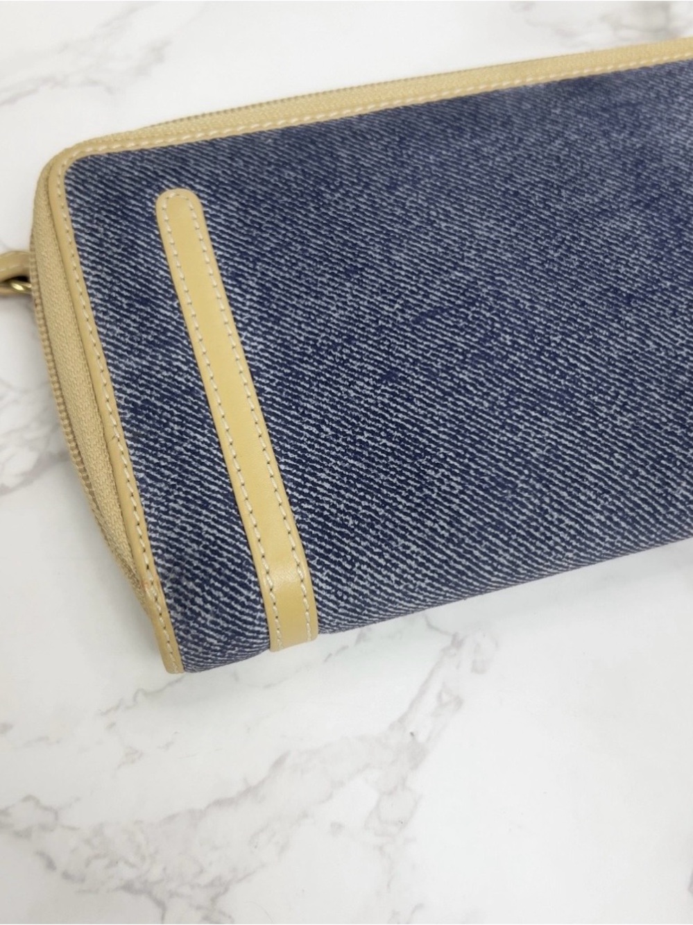 Vivienne Westwood Blue Denim Wallet on a Strap with Tan Trim - EUC - Picture 4 of 10